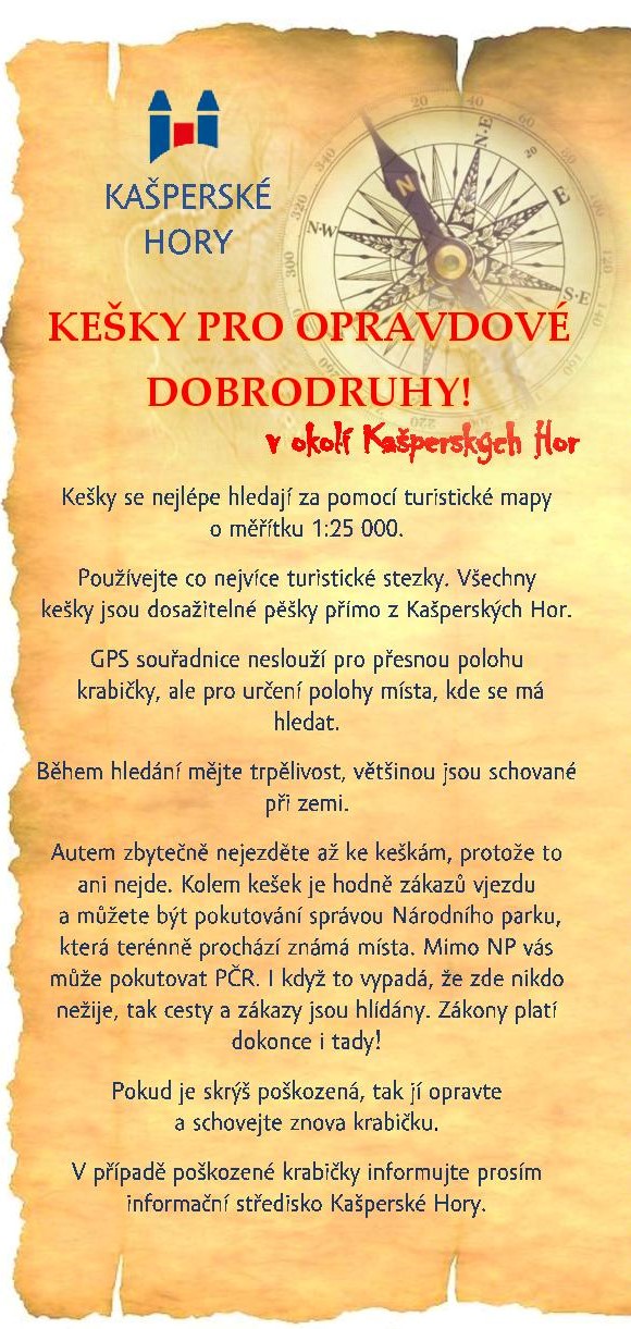 obrázek prospektu Kešky kolem Kašperských Hor