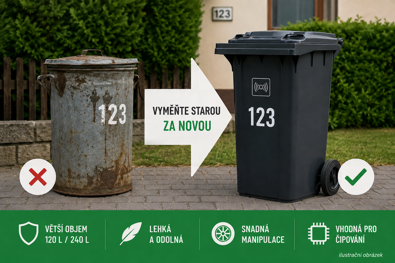 ILUSTRACE VÝMĚNY POPELNIC