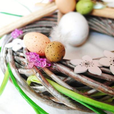 Výroba velikonočního věnce