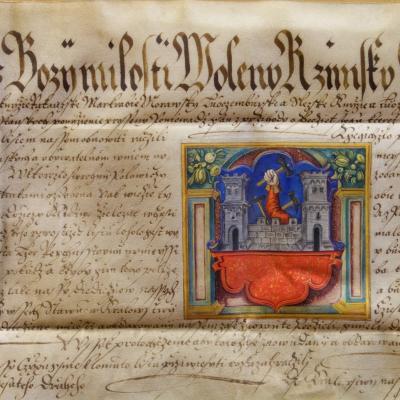 Královská privilegia, městské listiny a historické mapy