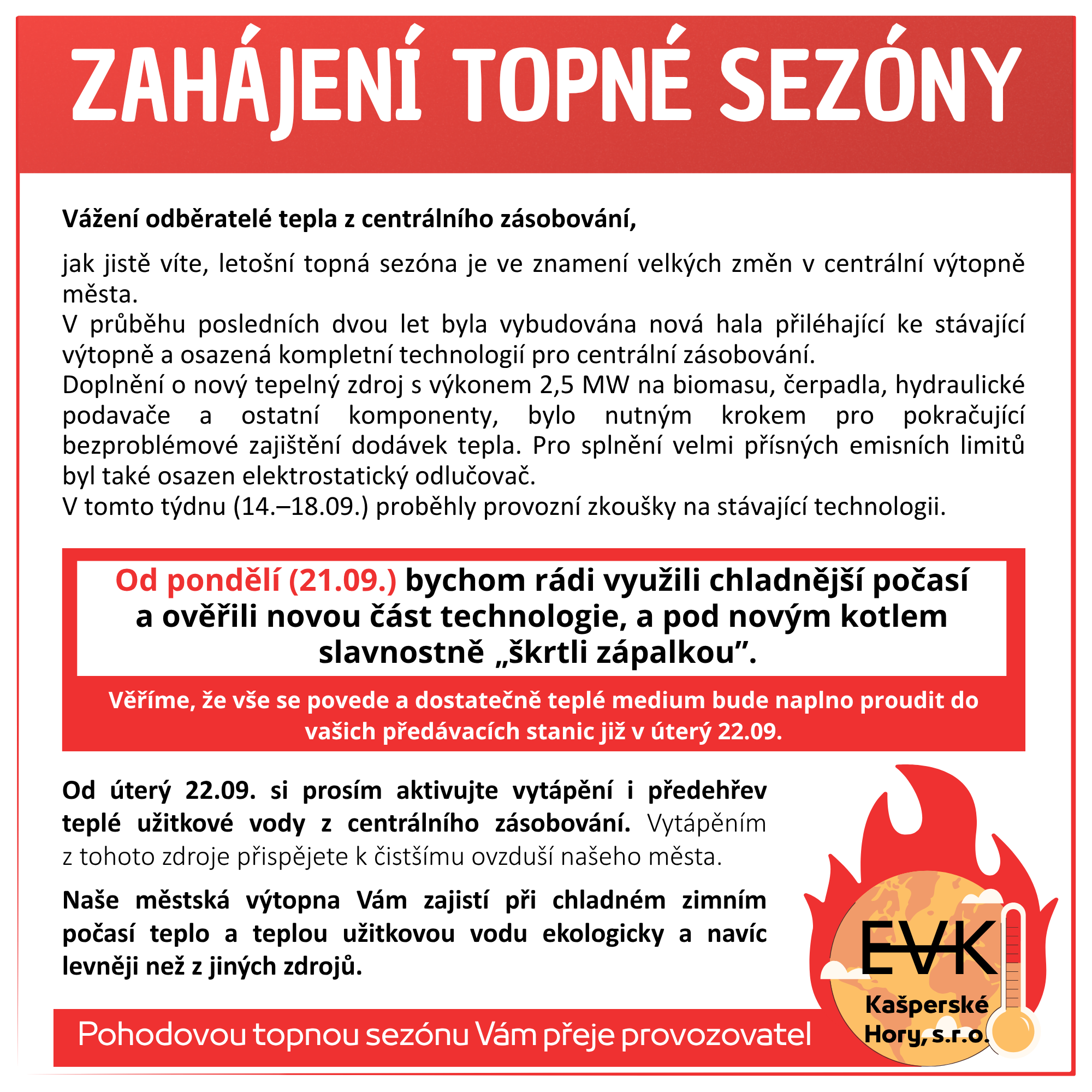 obrazek s textem zahajeni topne sezony 21.09.2026